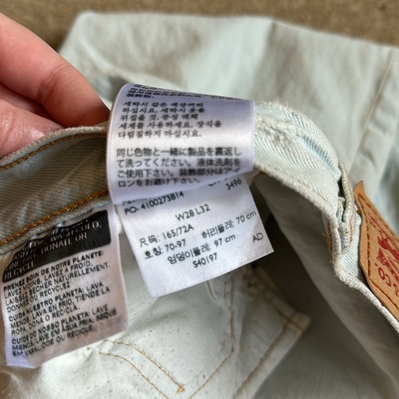 Levi’s 501 Extreme Light Acid Wash Distressed Women’s Original Fit Jeans - Picture 4 of 5